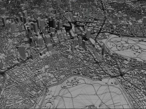 shibuya city tokyo 10km 3D Model