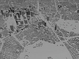shibuya city tokyo 10km 3D Model