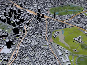 shibuya city tokyo 10km 3D Model