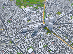shibuya city tokyo 10km 3D 모델