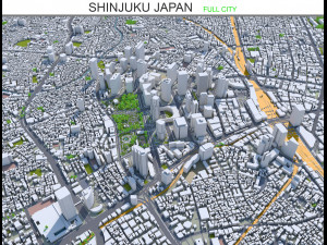 shinjuku city japan 20km 3D Model