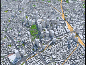 shinjuku city japan 20km 3D Model