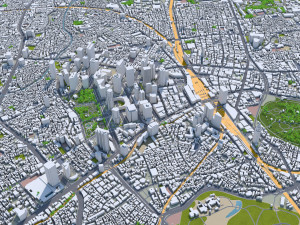shinjuku city japan 20km 3D Model