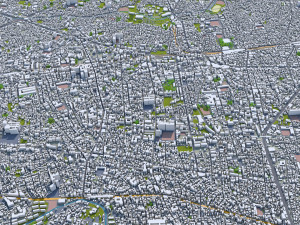 shinjuku city japan 20km 3D Model