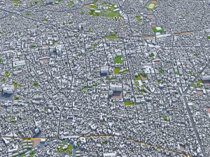 shinjuku city japan 20km 3D Model
