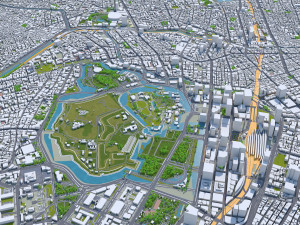 shinjuku city japan 20km 3D Model