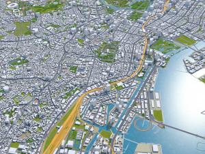 shinjuku city japan 20km 3D Model