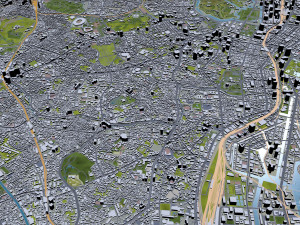 shinjuku city japan 20km 3D Model
