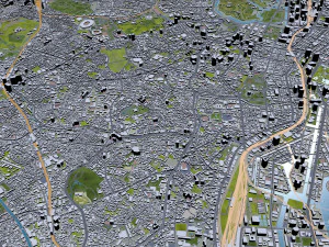shinjuku city japan 20km 3D Model