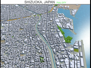 shizuoka city japan 90km Model 3D