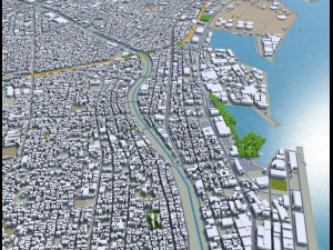 shizuoka city japan 90km Model 3D
