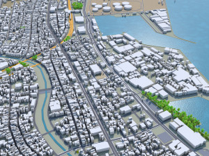 shizuoka city japan 90km Model 3D