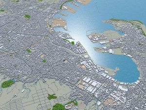 shizuoka city japan 90km Model 3D