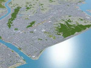 shizuoka city japan 90km Model 3D