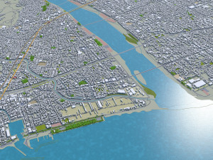 shizuoka city japan 90km Model 3D