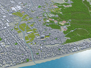 shizuoka city japan 90km Model 3D