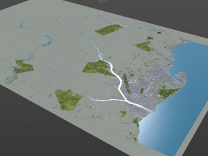 shizuoka city japan 90km Model 3D