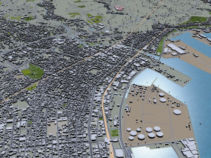 shizuoka city japan 90km Model 3D