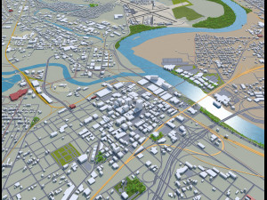 shreveport city louisiana usa 40km 3D Model