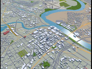 shreveport city louisiana usa 40km 3D Model