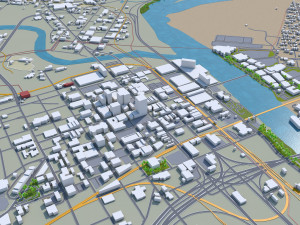 shreveport city louisiana usa 40km 3D Model