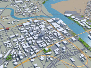 shreveport city louisiana usa 40km 3D Model