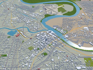 shreveport city louisiana usa 40km 3D Model