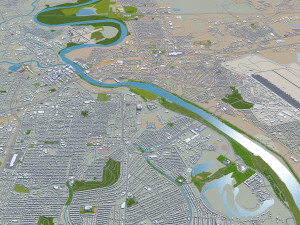 shreveport city louisiana usa 40km 3D Model