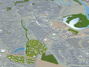 shreveport city louisiana usa 40km 3D Model