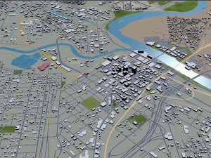 shreveport city louisiana usa 40km 3D Model