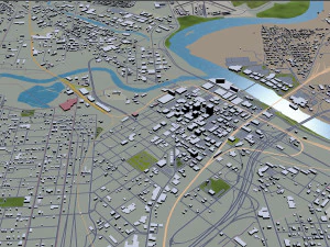shreveport city louisiana usa 40km 3D Model
