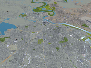 shreveport city louisiana usa 40km 3D Model