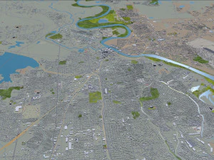 shreveport city louisiana usa 40km 3D Model