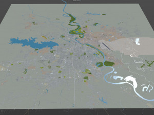 shreveport city louisiana usa 40km 3D Model