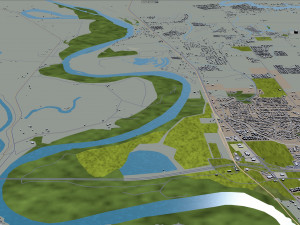 shreveport city louisiana usa 40km 3D Model
