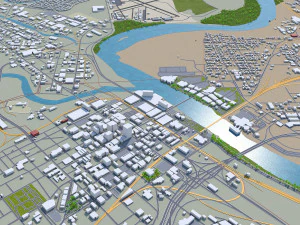 shreveport city louisiana usa 40km 3D Model