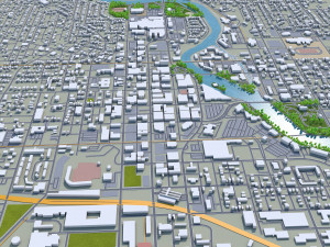 south bend city indiana usa 25km Modelo 3D