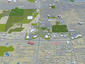 south bend city indiana usa 25km Modelo 3D