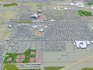south bend city indiana usa 25km Modelo 3D