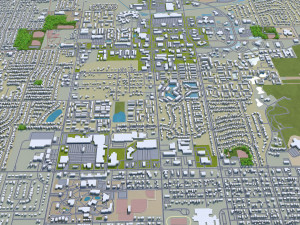 south bend city indiana usa 25km Modelo 3D