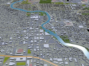 south bend city indiana usa 25km Modelo 3D