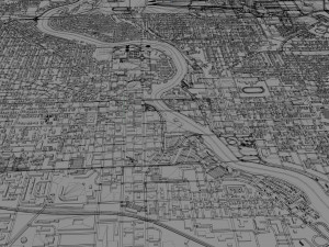 south bend city indiana usa 25km Modelo 3D