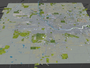 south bend city indiana usa 25km Modelo 3D