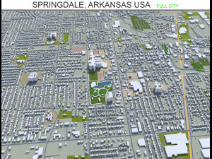 springdale city arkansas usa 25km Modelo 3D