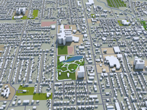 springdale city arkansas usa 25km Modèle 3D