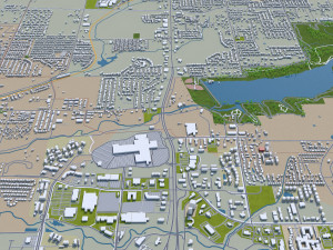 springdale city arkansas usa 25km Modèle 3D