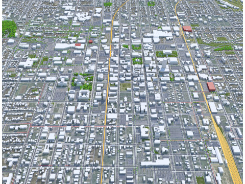 Springfield city illinois usa 40km 3D-Modell