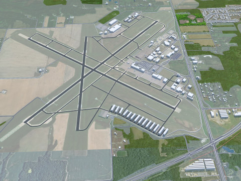 Springfield city illinois usa 40km 3D-Modell