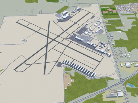 Springfield city illinois usa 40km 3D-Modell