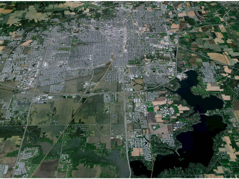 Springfield city illinois usa 40km 3D-Modell